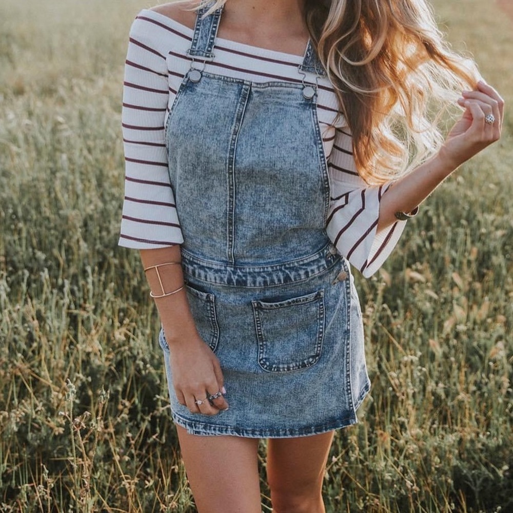 Wild Blue bib overalls dress
